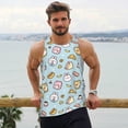 thumbnail image 6 of KLL Rabbit Burger Coffee Print Men's Muscle Gym Workout Stringer Tank Tops Bodybuilding Fitness T-Shirts Tank Tops Men-X-Large, 6 of 7