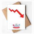 thumbnail image 1 of Stock Securities Bear Market Down Early Warning Happy Birthday Greeting Cards Envelopes Blank, 1 of 3