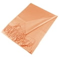 thumbnail image 3 of TZ Promise Women Peach Pashmina Shawl and Wrap Soft Solid Color Scarf with Fringes, 3 of 5