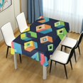 thumbnail image 4 of Yayeee Tablecloths 60" x 120" Rectangle Wrinkle Resistant Party Table Cover, Green Cubes, 4 of 8
