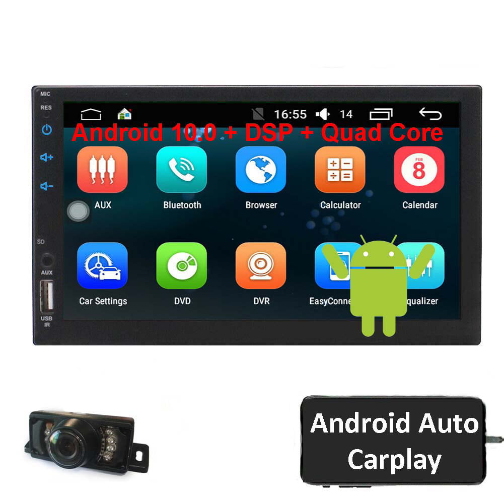 Free Camera 10.1 Inch Double Din Android 10 Car Navigation Radio Unit Supports Mirror-Link Radio FM WiFi 4G OBD2 TPMS GPS DVR Video Bluetooth 