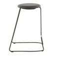 thumbnail image 3 of Finn Contemporary Counter Stool in Black Steel and Grey Faux Leather by LumiSource - Set of 2, 3 of 5