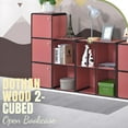 thumbnail image 3 of ZYPPP Dothan 2-Tier Cube Open Bookcase - Space Saving Storage Shelf Organizer Bookshelf, Red, 3 of 8