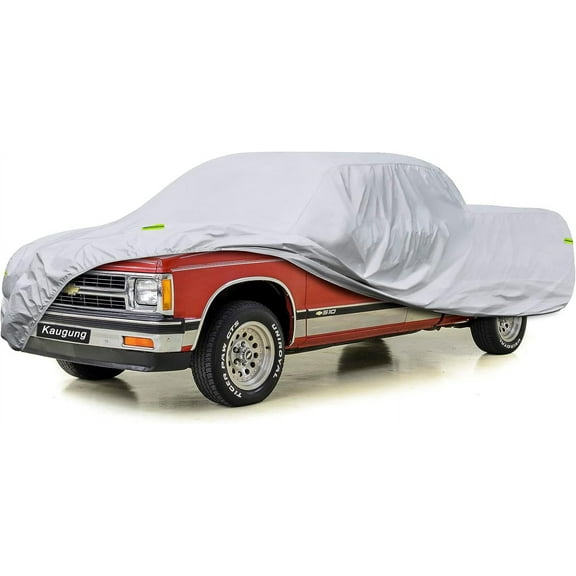 Kaugung Waterproof Truck Cover Fit Chevy S-10 from 1990 to 2004, 6 Layers Heavyduty Full Pickup Cover All Weather,Outdoor Sun UV Rain Dust Protection. (from US Warehouse, Arrive Within 3-7 Days)