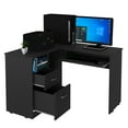 thumbnail image 4 of Bradford 47" L-Shaped Corner Desk - Black Wengue, Home Office Computer Desk with Keyboard Tray. Particle Board, Space-Saving Design for Small Spaces., 4 of 8