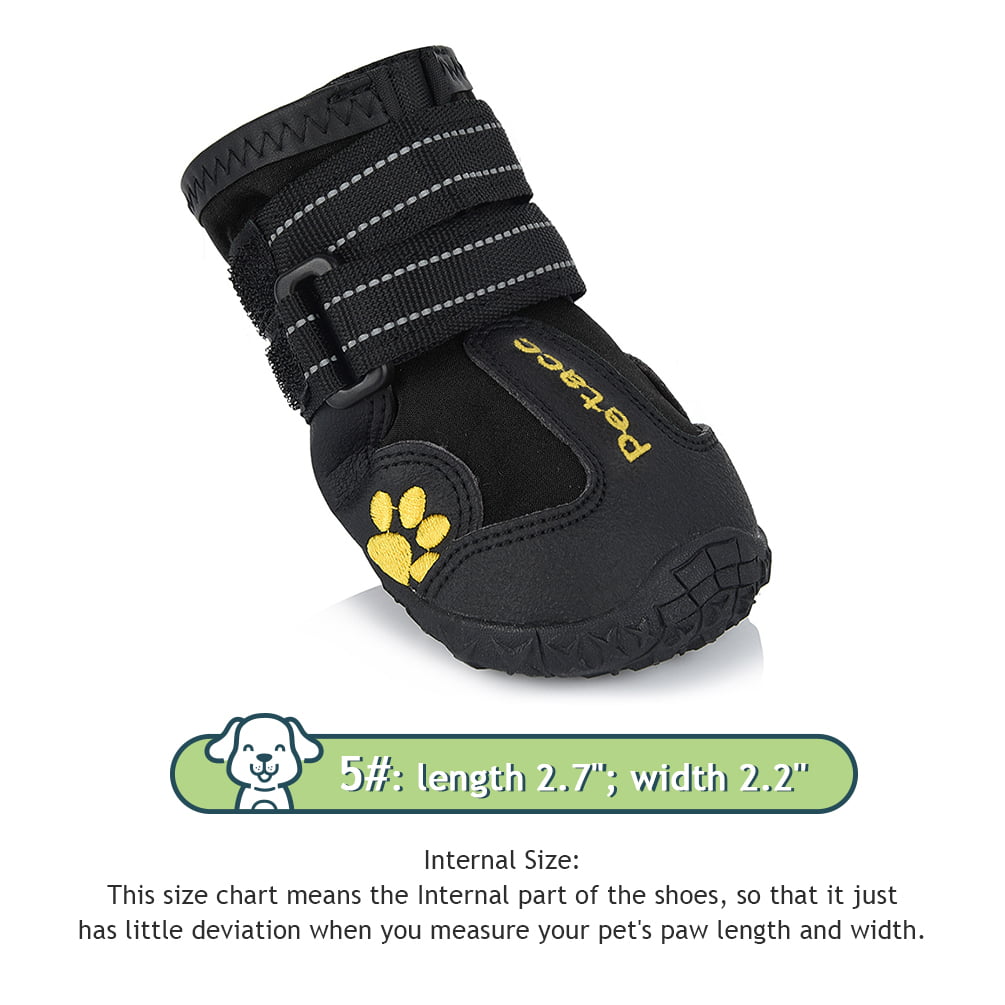 Petacc Dog Boots Size Chart