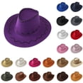 thumbnail image 3 of Liyamei Kids Cowboy Hat Western Cap, Wide Brim Sun Hat for Boys Girls, Oktoberfest Outfit Brown Size One Size, 3 of 5