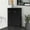 Black, variant on ANTSKU Corner Cabinet with Doors, Corner Bathroom Storage Cabinet with 2 Adjustable Shelves, Bathroom Floor Corner Cabinet for Kitchen, Bathroom, Living Room (Gray)