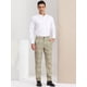 thumbnail image 3 of Pantalones de Vestir Lars Amadeus Hombre Informales A Cuadros Naranja Verde S, 3 of 6