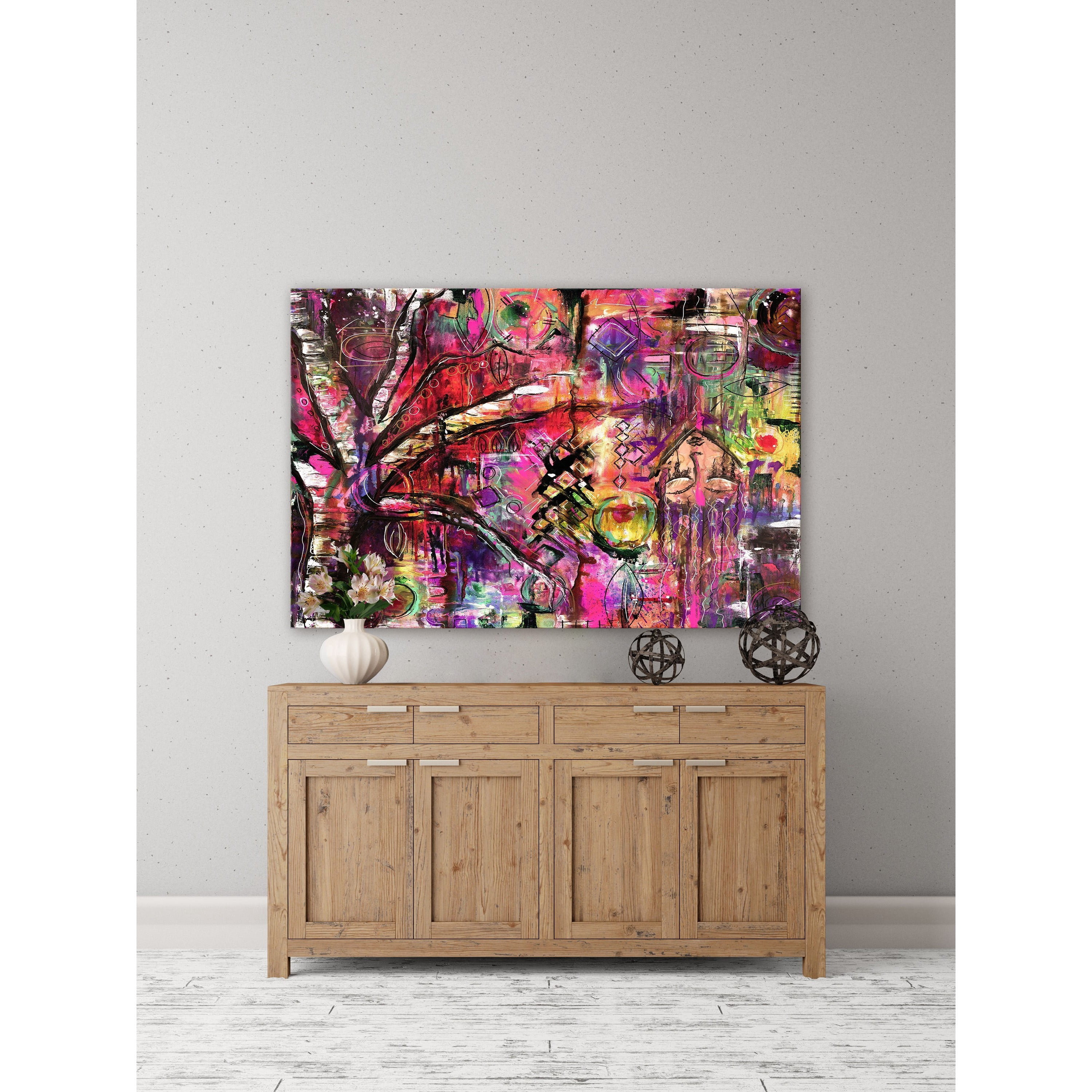 "Abstract Surrealism" Painting Print on Wrapped Canvas