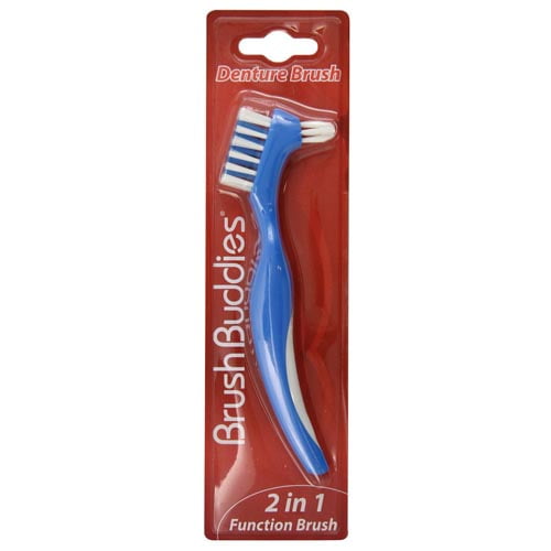 Brush Buddies Denture Brush 2 In 1 Function Brush 1 Ea (Colors May