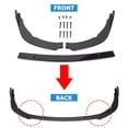 thumbnail image 4 of ECOTRIC Front Bumper Lip Chin Splitter Bumper Cover Trim Spoiler Splitter Diffuser Deflector Fits 2018-2022 Toyota Camry SE/XSE 19 20 21 Gloss Black, 4 of 13