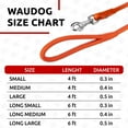 thumbnail image 6 of Glamour Rolled Leather Dog Leash for Small Medium and Large Dogs | Heavy Duty Strong Leather Puppy Leash for Outdoor Walking Running Training | Strong Dog Leashes for Large Breed Dogs - Orange, 6 of 6