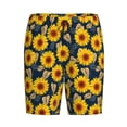 thumbnail image 3 of Yiaed Sunflowers for Men's Soft Sleep Pajama Short Lounging Pajama Shorts-X-Large, 3 of 8