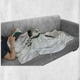 thumbnail image 6 of Hunting Soft Flannel Fleece Throw Blanket, Sketch of the Weimaraner Dog Canine on Grungy Abstract Design Background, Cozy Plush for Indoor and Outdoor Use, 50" x 60", Black Grey Green, by Ambesonne, 6 of 6