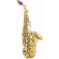 thumbnail image 2 of LADE Brass Golden Carve Pattern Bb Bend Althorn Soprano Saxophone Sax Pearl White Shell Buttons Wind Instrument with Case Gloves Cleaning Cloth Belt Brush, 2 of 8