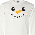 thumbnail image 4 of Inktastic Christmas Snowman, White Snowman, Carrot Nose Long Sleeve T-Shirt, 4 of 5