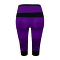 thumbnail image 4 of Diufon Capris Pants for Women High Waist Drawstring Pants Summer Trendy Color Block Legging Pants, 4 of 4