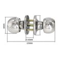 thumbnail image 2 of Entry Door Knob with Key Stainless Steel Exterior Door Knobs Round Security Front Door Lock Set Satin Nickel, 2 of 4