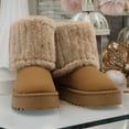 thumbnail image 3 of Womens Snow Boots Fluffy Faux Fur Lined Casual Short Platform Shoes, 3 of 10