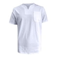 thumbnail image 4 of pstuiky Camisas de vestir de manga corta para hombre, Camisa informal de verano para hombre, de manga corta, color liso, con cuello en V y bolsillo ropa de hombre s, 4 of 5