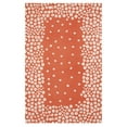 thumbnail image 1 of Wild Flower Collection Cotton Screen Printed Rug (4'x6')-Coral, 1 of 4