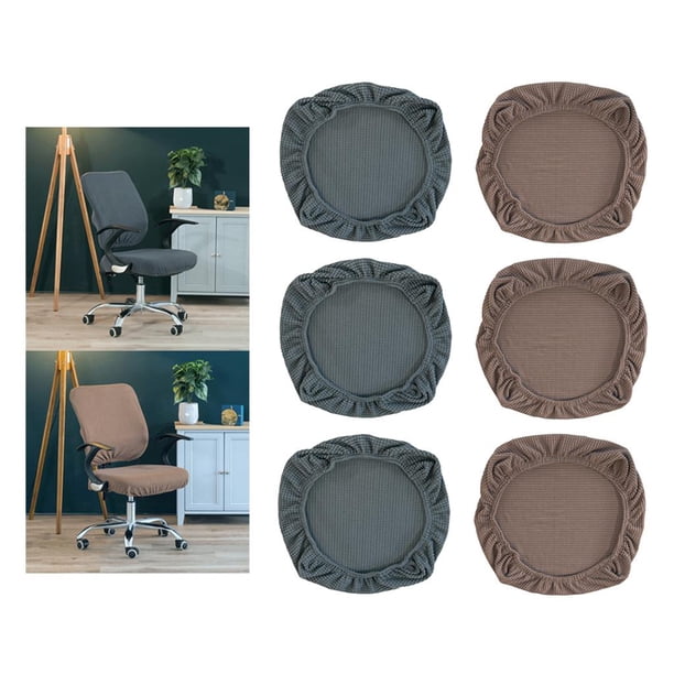 6X 15-16.5 "Funda de asiento de silla giratoria elástica para taburete Funda para bar de oficina Decoración BLESIY Funda de asiento elástica jacquard