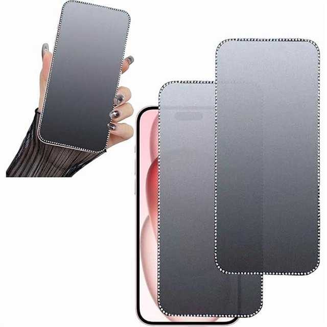 Chenchen 2PCS Glitter Matte Screen Protector suit for iPhone 17 Promax/iPhone 16 ProMax,Diamond Bling Shiny Sparkling Tempered Glass Suit for iPhone 17 Promax/iPhone 16 ProMax 6.9Inch