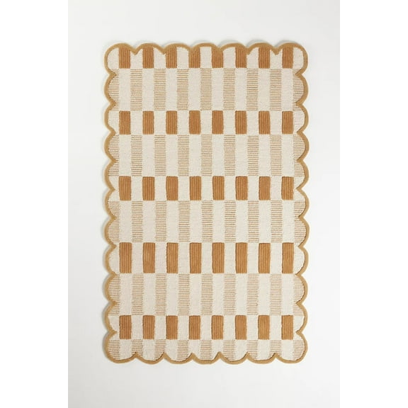 Homee Hand Tufted Woollen Rugs Matilda Goad Wool Tufted Scalloped Rug Available In All Sizes 5x8 ft 6x9 ft 8x10 ft
