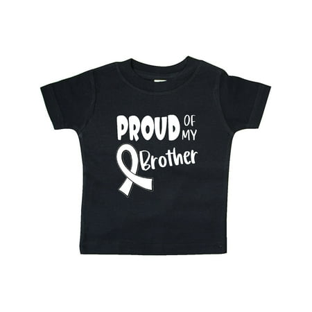 

Inktastic Proud of my Brother Blindness Awareness White Ribbon Gift Baby Boy or Baby Girl T-Shirt