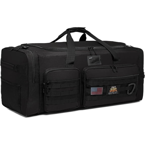 130L Extra Large Heavy Duty Duffle Bag for Travel in Black