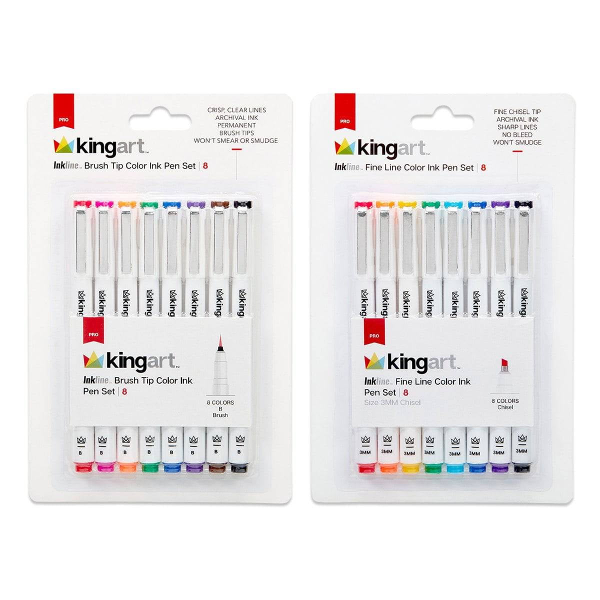 KINGART® Inkline™ Fine Line Art & Graphic Pens Multipack, Set of 16