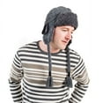 thumbnail image 4 of MUK LUKS Men's Trapper Hat-Charcoal Grey OS, 4 of 4