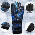 thumbnail image 3 of Guantes de esquí de invierno Guantes de nieve impermeables a prueba de viento Guantes cálidos con forro unisex (azul), 3 of 5