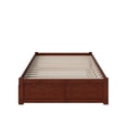 thumbnail image 4 of AFI Concord Full Solid Wood Platform Bed with Full Trundle in Walnut, 4 of 13