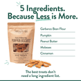 thumbnail image 3 of Portland Pet Food Company Pumpkin Dog Treats Healthy Biscuits for Small Medium & Large Dogs - Grain-Free, Human-Grade, All Natural Cookies, Snacks & Training Treats - Made in The USA - 3 Pack (5 oz), 3 of 7