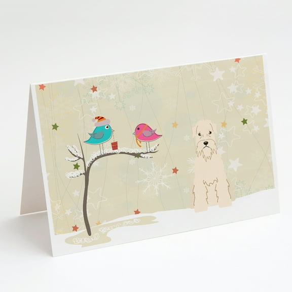 Christmas Presents between Friends Wheaten Terrier Greeting Cards and Envelopes Pack of 8