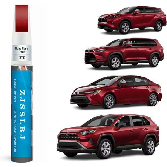 Car Touch Up Paint(Ruby Flare Pearl(3T3(Include 2YD))) for Toyota, Car Paint Scratch Repair Kit, Quick & Easy Solution to Repair, 2 in 1 Scratch Remover Pen with Color-Matched