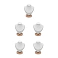 thumbnail image 1 of kurtrusly Necklace Display Bust Smooth Stable for store Showroom Retail Dresser S White 5Set, 1 of 6