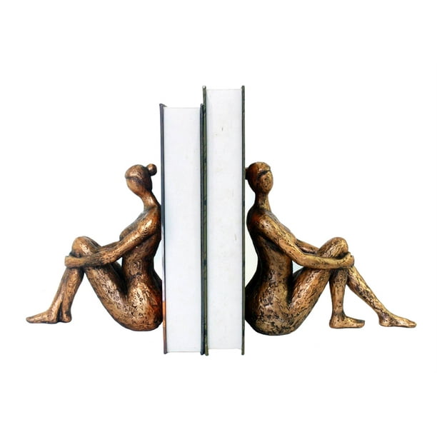 Antique Polyresin Seated Lady Bookends Bronze Set Of 2 Walmart Com Walmart Com