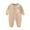 Brown, variant on Elainilye Fashion Baby Girl Summer Onesie Thin Cotton Jumpsuit Warm Long Sleeve Bodysuit Climbing Clothes, Sizes 3-24 Months