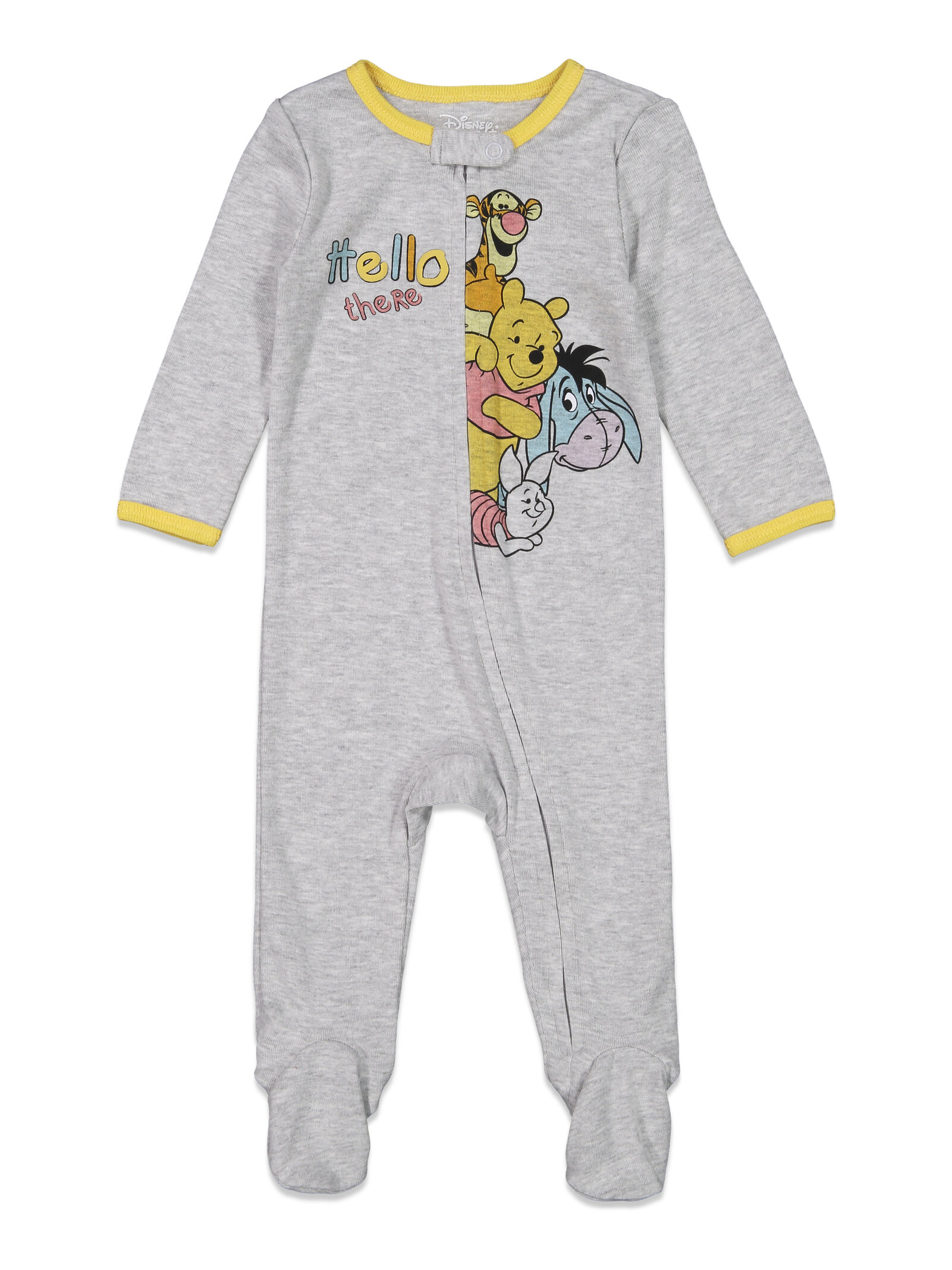 Disney Winnie the Pooh Newborn Baby Boys 2 Pack Zip Up Sleep N' Plays The / Grey Newborn - image 2 of 4