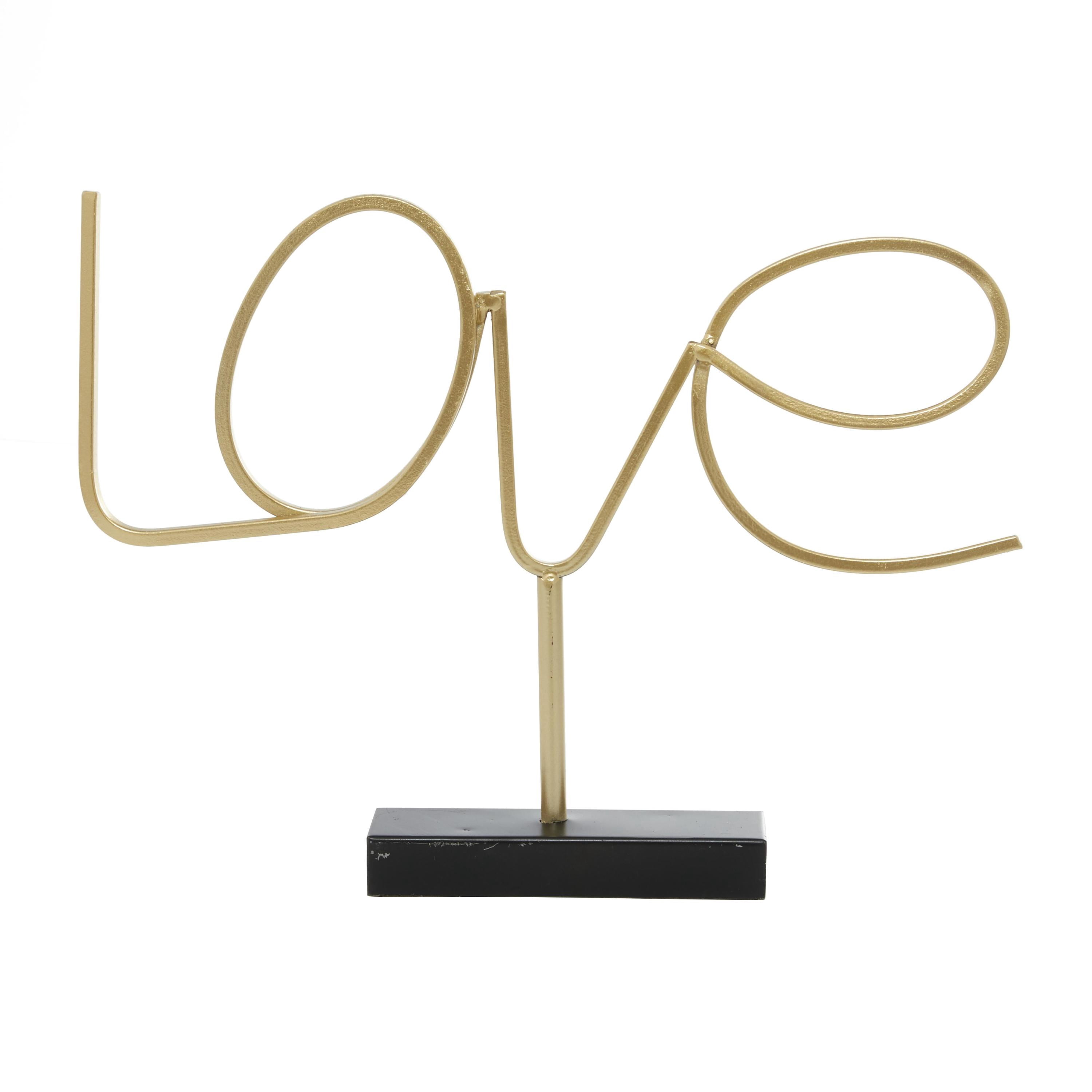 DecMode Sign Love Metal Decorative Sign, 1-Piece