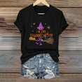 thumbnail image 3 of JYLPZYR Loose Fitting Tops for Women Women's I'M The Gram My Witch Halloween Crew Neck Tee (Black,XL), 3 of 4
