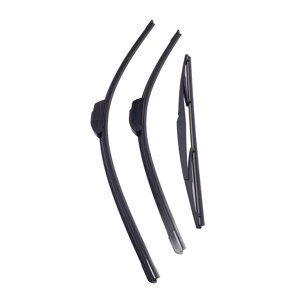 Car Windshield Wiper Blades, 26in 22in 16in Rubber Reduce Noise Aerodynamic Windshield Wiper Blades Set Sturdy  for Vehicle