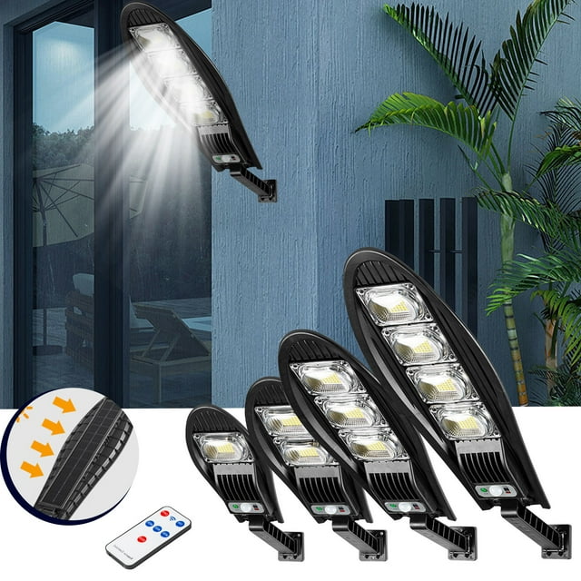 Fiudx Luces Solares con Sensor de Movimiento Led, 168 Luces Brillantes, 3 Modos de Iluminación, Impermeable Ip65, Control Remoto, Fácil Instalación, Seguridad para Jardín, Uso Exterior, 59,5 X 16,5 C