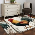 thumbnail image 3 of Hallway Runner Rugs 2.7x5 Ft, Vintage Rooster Non Slip Area Rugs for Kitchen Bedroom Entryway, Retro Farmhouse Rooster Watercolor Washable Carpet Runner Rug Floor Mats for Bedroom Home Decor, 3 of 9
