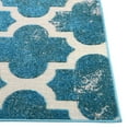 thumbnail image 7 of Unique Loom Nashville Indoor/Outdoor Trellis Rug Turquoise/Beige 7' 1" x 10' Rectangle Geometric Traditional Perfect For Patio Deck Garage Entryway, 7 of 7