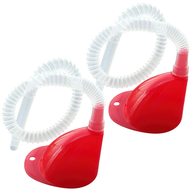 unbranded 2 Ensembles Entonnoir pour Transmission Fluide Plastique Rouge Bec Incliné Design Véhicules