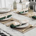 thumbnail image 4 of Set of 4 Farmhouse Placemats Heat Resistant Dining Table Place Mats Kitchen Table Mats, Natural Linen，JUN, 4 of 7